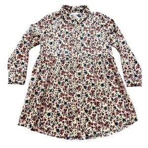 NWT Umgee USA Floral Corduroy Shirt Dress Womens XL Long Sleeve Button Front